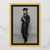 Arch Tasselsミニマリストフレーム写真卒業パーティー 箔招待状 (裏面)