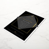 Arch Tasselsミニマリストフレーム写真卒業パーティー 箔招待状 (回転した状態)