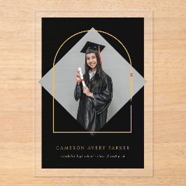 Arch Tasselsミニマリストフレーム写真卒業 アクリル招待状