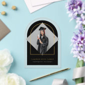 Arch Tasselsミニマリストフレーム写真卒業 アクリル招待状 (インサイチュ (ウェディング))