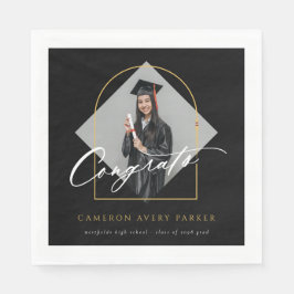 Arch Tasselsミニマリストフレーム写真卒業 スタンダードランチョンナプキン