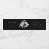 Arch Tasselsミニマリストフレーム写真卒業 ペットボトルラベル (シングルラベル)