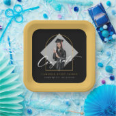 Arch Tasselsミニマリストフレーム写真卒業 ペーパープレート (パーティー)