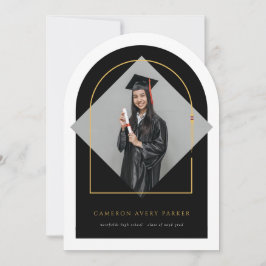 Arch Tasselsミニマリストフレーム写真卒業 招待状