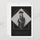 Arch Tasselsミニマリストフレーム写真卒業 案内状 (正面)