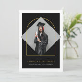Arch Tasselsミニマリストフレーム写真卒業 案内状 (スタンド正面)