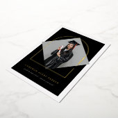 Arch Tasselsミニマリストフレーム写真卒業 箔招待状 (回転した状態)