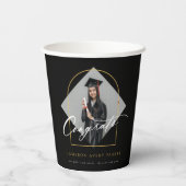 Arch Tasselsミニマリストフレーム写真卒業 紙コップ (裏面)