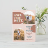 Arch Terrazzoモダン写真の日付を保存 招待状 (スタンド正面)