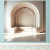 Arch Tunnel with Sculptural Seats キャンバスプリント (インサイチュ (ウッドフロア))
