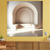 Arch Tunnel with Sculptural Seats キャンバスプリント (インサイチュ (リビング))