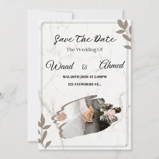  Arch Wedding Invitation | Modern Aesthetic  シーズンカード (正面)