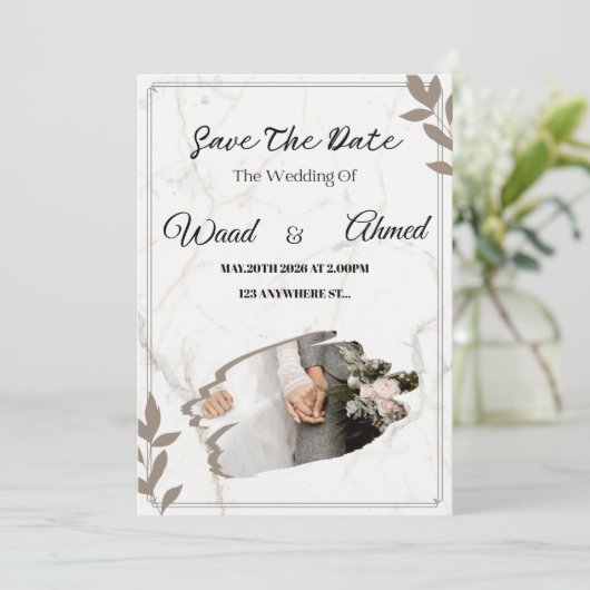  Arch Wedding Invitation | Modern Aesthetic  シーズンカード (スタンド正面)