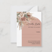 Arch wedding response RSVP beige taupe ノートカード (正面)