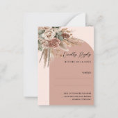 Arch wedding response RSVP beige taupe ノートカード (正面)