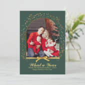Arch What a Year金ゴールドボウ写真数々のクリスマス カード (スタンド正面)
