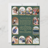 Arch What a Year金ゴールドボウ写真数々のクリスマス カード (裏面)