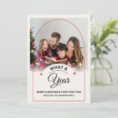 Arch What a Year in Review Multi Photo Christmas カード (スタンド正面)