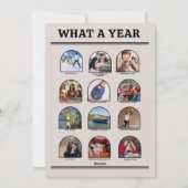 Arch What a Year in Review Newspaper Christmas シーズンカード (裏面)
