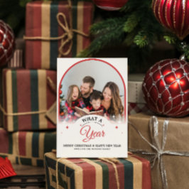 Arch What a Year in Review Photo 数々の Christmas カード