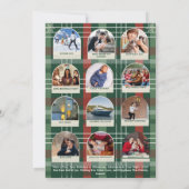 Arch What a Year in Review Plaid Merry Christmas  カード (裏面)