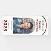 Arch White Burgundy写真卒業 横断幕 (横)