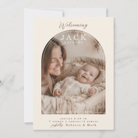 Arch Window Flat Announcement Card 案内状 (正面)