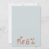 Arch Woodland Let the Adventure Begin Baby Shower 招待状 (裏面)