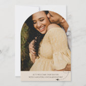 Arch World Map旅行の冒険が赤ちゃんシャワーを開始 招待状 (裏面)