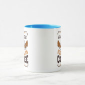 Archaeologist running on Coffee Caffeine Gift マグカップ (中央)
