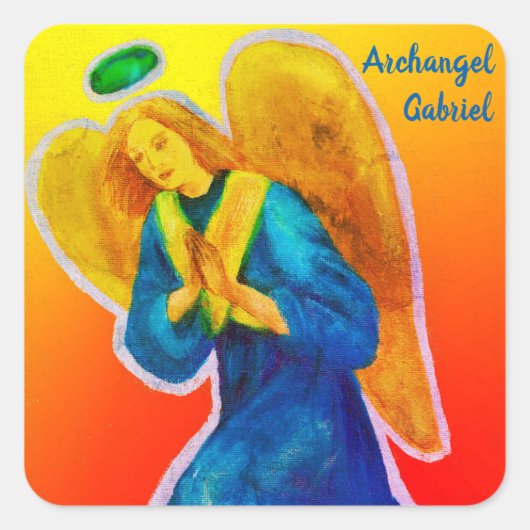 Archangel Gabriel Stickers 1.5インチ20枚 スクエアシール (正面)
