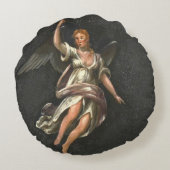 Archangel Jophiel – ザArchangel of美しい ラウンドクッション (裏面)