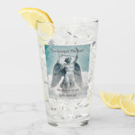 Archangel Michael神のレーザーアイ、グレーガラスカップ タンブラーグラス