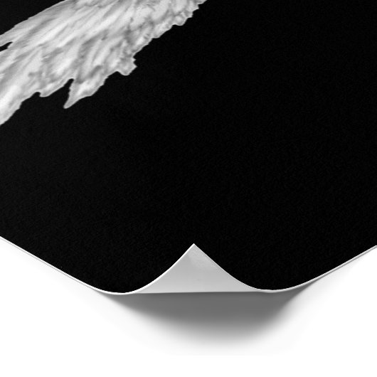 Archangel Michael – 黒い背景 ポスター (角)