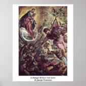 Archangel Michael And Satan By Jacopo Tintoretto ポスター (正面)