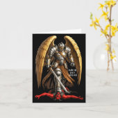 Archangel Michael Faith Design Make No Peace With カード (黄色い花)