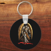 Archangel Michael Faith Design Make No Peace With  キーホルダー (正面)