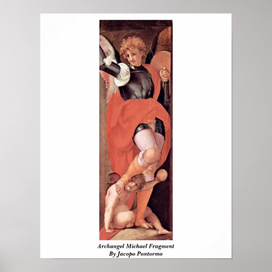 Archangel Michael Fragment By Jacopo Pontormo ポスター (正面)