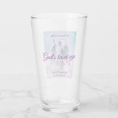 Archangel Michael God's laser eye、青ガラスのカップ タンブラーグラス (裏面)