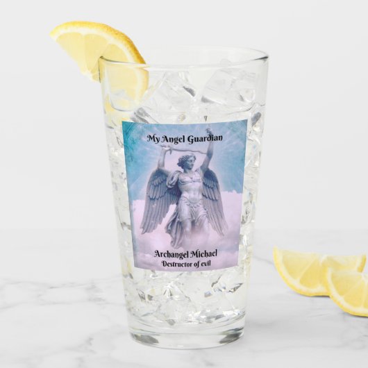 Archangel Michael God's laser eye、青ガラスのカップ タンブラーグラス (アイス正面)