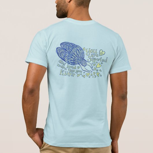 Archangel Michael Love & SupportカスタムTシャツ Tシャツ (裏面)