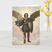Archangel Michael Painting Angel Michael  カード (黄色い花)