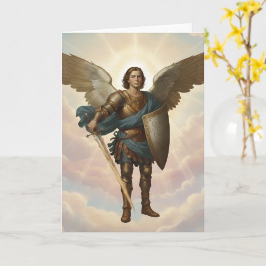 Archangel Michael Painting Angel Michael カード (黄色い花)