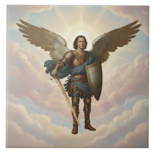 Archangel Michael Painting Angel Michael  タイル (正面)