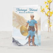Archangel Michael Protection Strength Greeting カード (黄色い花)