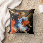 Archangel Michael Tramples Satan, Guido Reni クッション (ブランケット)