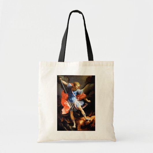 Archangel Michael Tramples Satan, Guido Reni トートバッグ (正面)