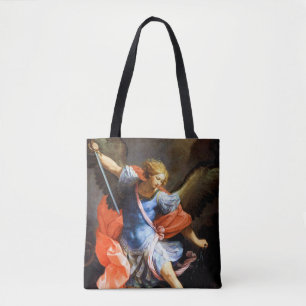 Archangel Michael Tramples Satan, Guido Reni トートバッグ