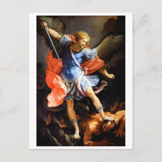 Archangel Michael Tramples Satan, Guido Reni ポストカード (正面)