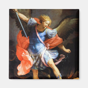 Archangel Michael Tramples Satan, Guido Reni マグネット